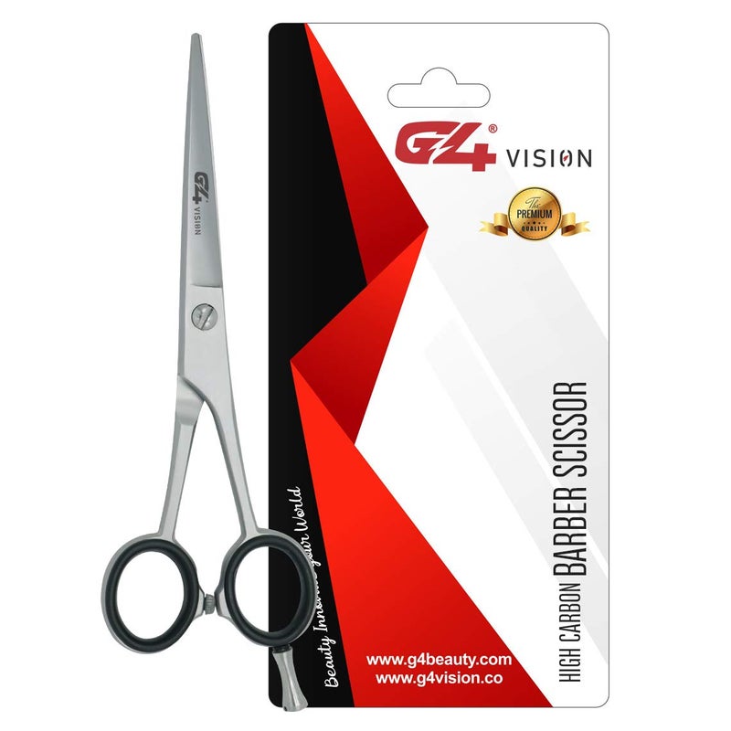 G4 VISION G4 Barber Hair Cutting Scissors Shears High Carbon Razor Sharp Mustache Haircut Hairdresser (5.5 inch) - Image 1